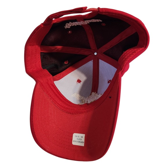 Captain Morgan Red Baseball Cap Embroidered Logo Adjustable Strap Men - Picture 5 of 5
